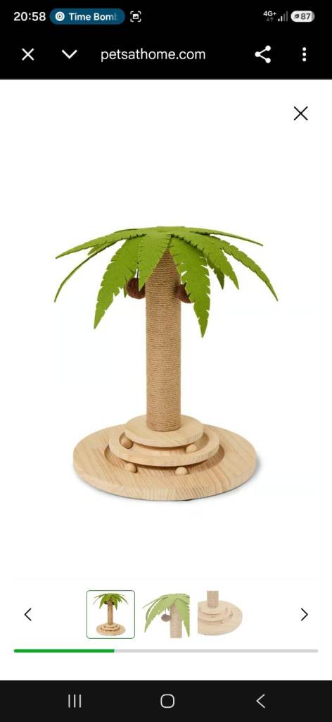 Cat scratching post toy. 