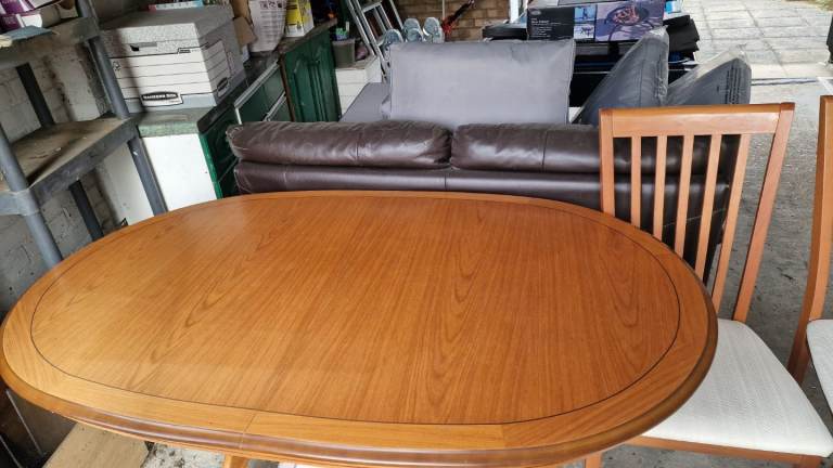 Solid Wood Table + 4 Chairs 