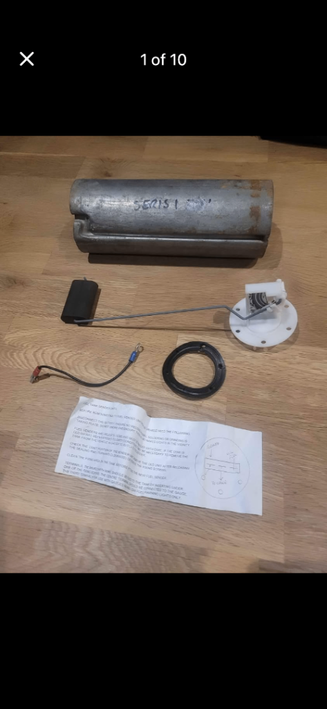 Series I fuel tank filler pipe and sender