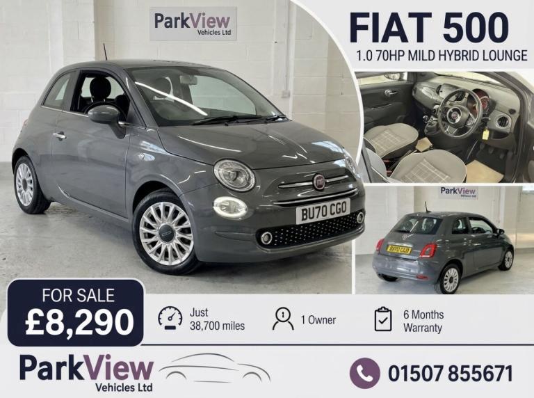 FIAT 500 1.0 1.0 70hp Mild Hybrid Lounge Grey Manual Petrol 2020