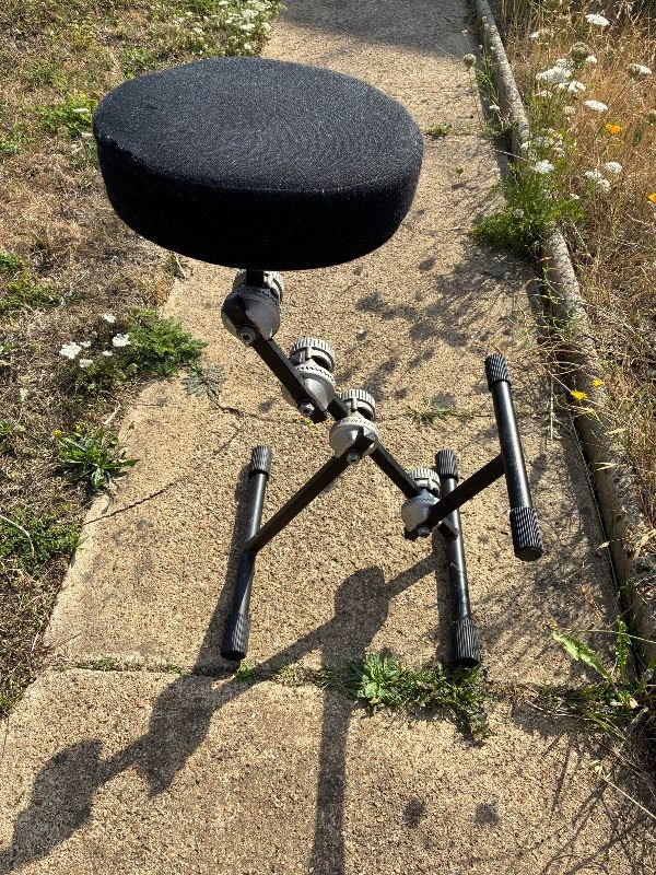 Adjustable Black Padded Stool – Good Condition