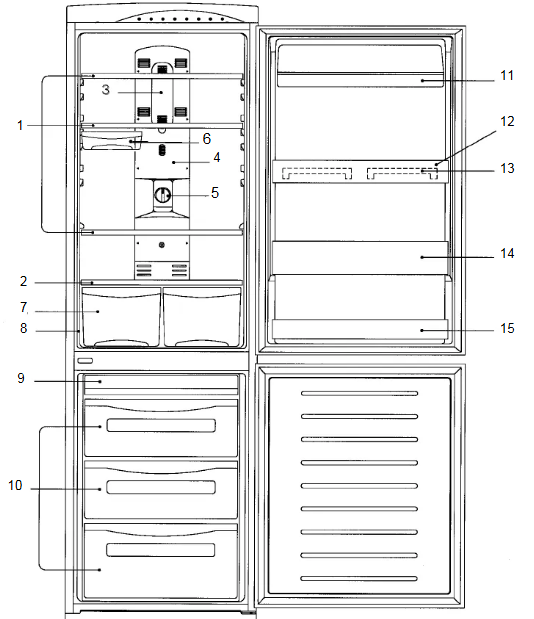 Freestanding fridge freezer 