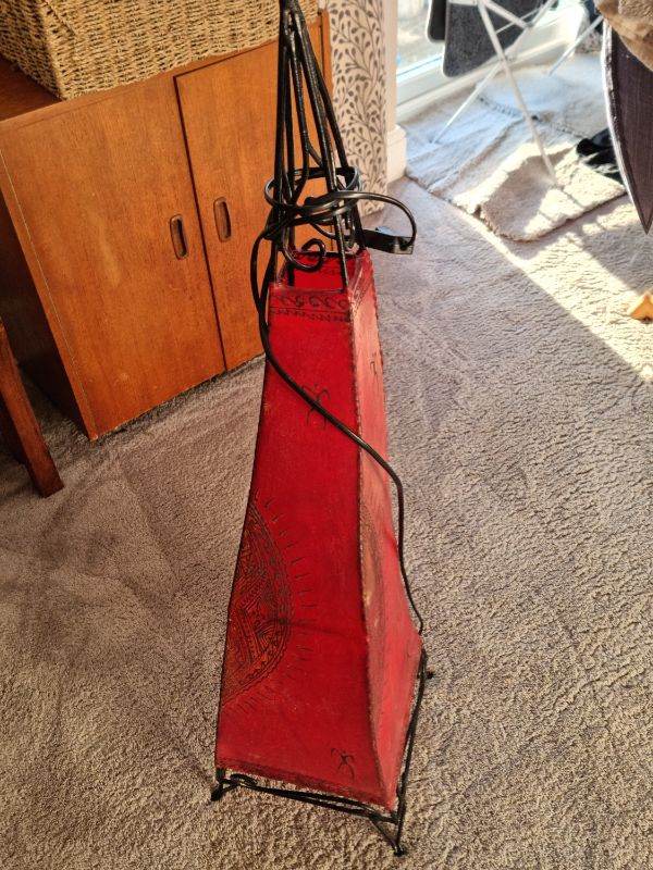 Moroccan rustic red lamp