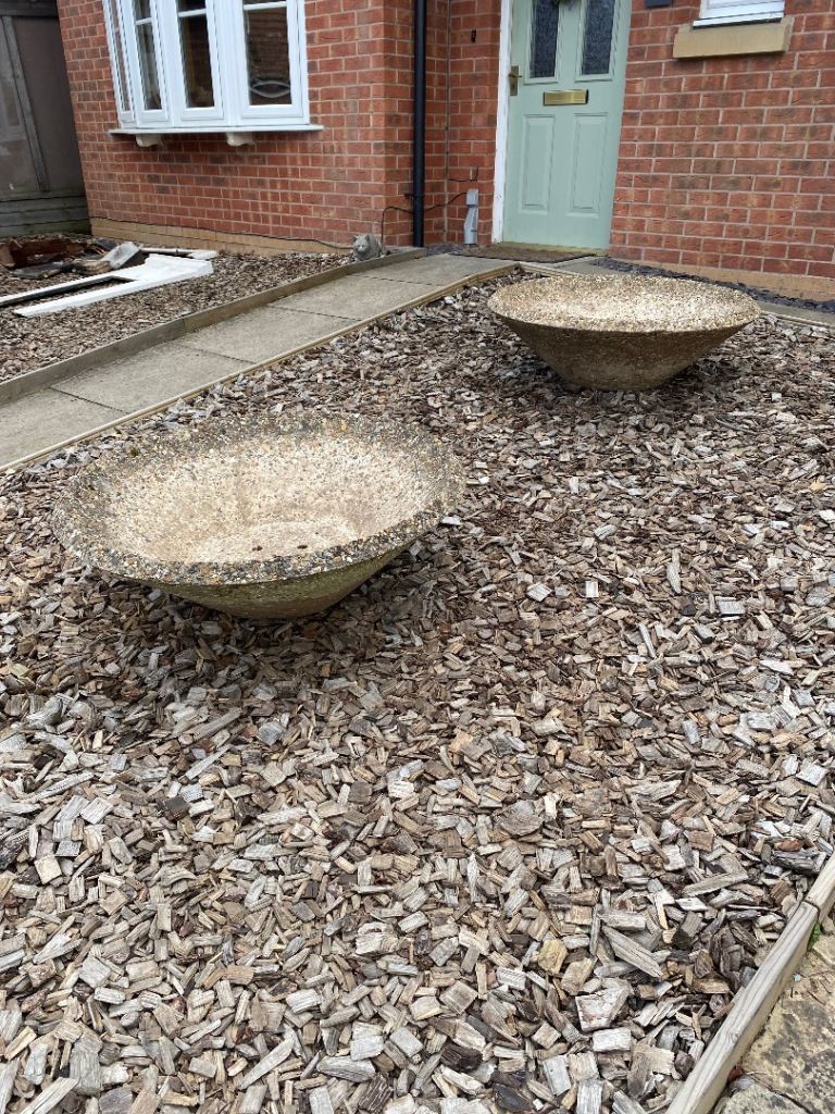 image for Large pair of vintage Mid Century planters - Willy Guhl style