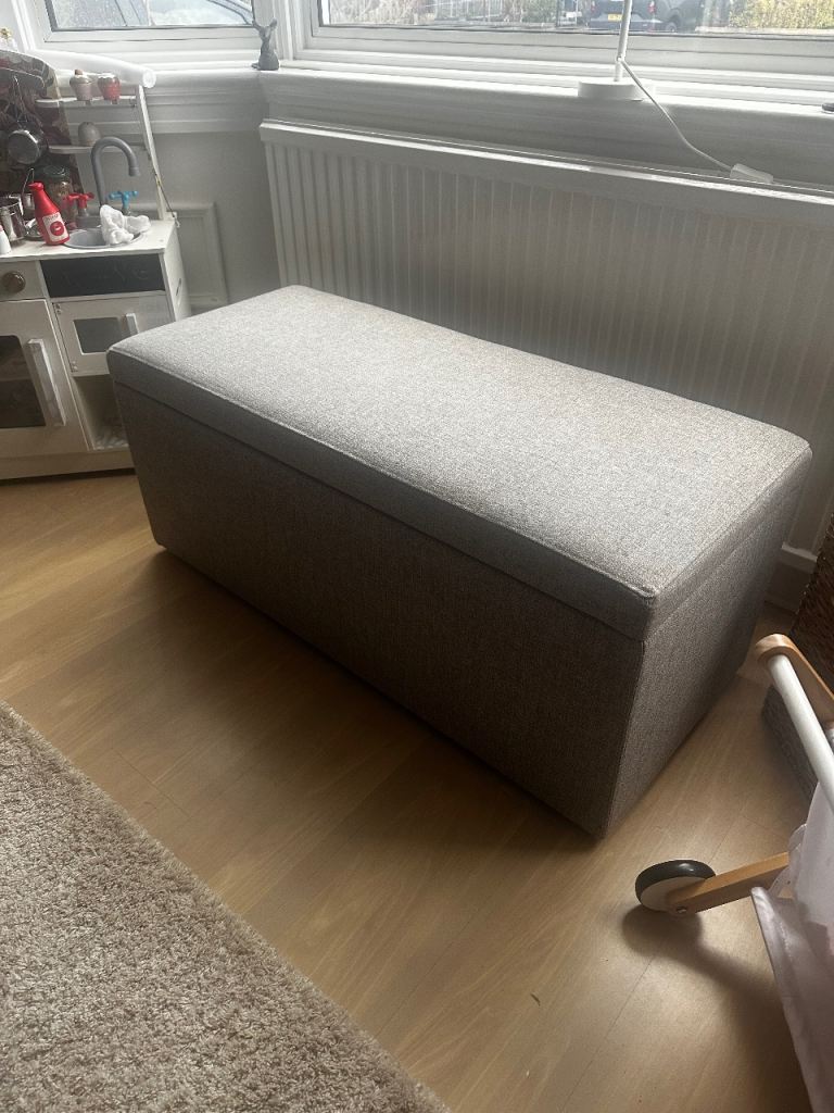 image for Storage Trunk / Bench - Silvery Grey