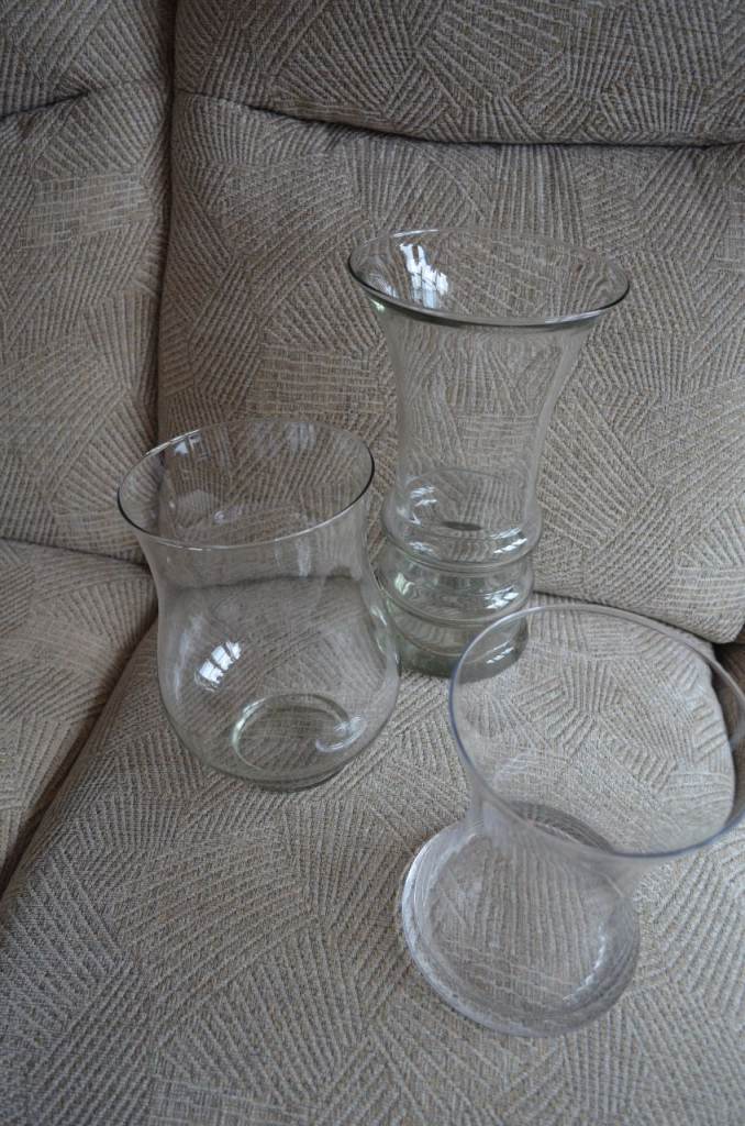x3  bargain MANY QUALITY GLASS VASES  CHOOSE A glass vase £8 ONLY