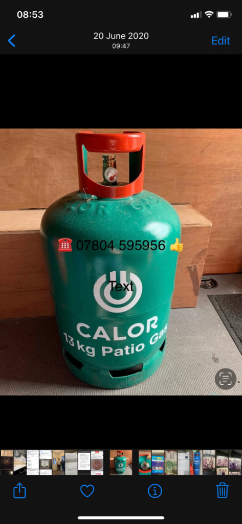 Calor 13kg patio propane gas bottle FULL EXCHANGE - MUST HAVE SAME GAS BOTTLE