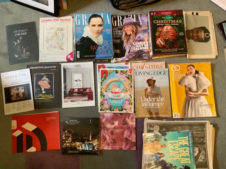 38 Magazines. Inc Grazia. John Lewis, Waitrose food etc etc 