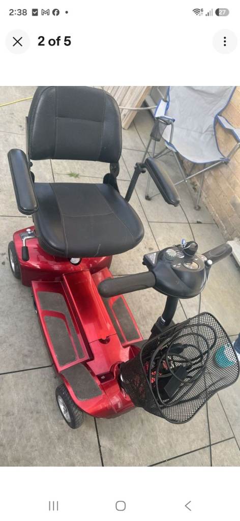 Red Mobility Scooter with Basket – Good Condition