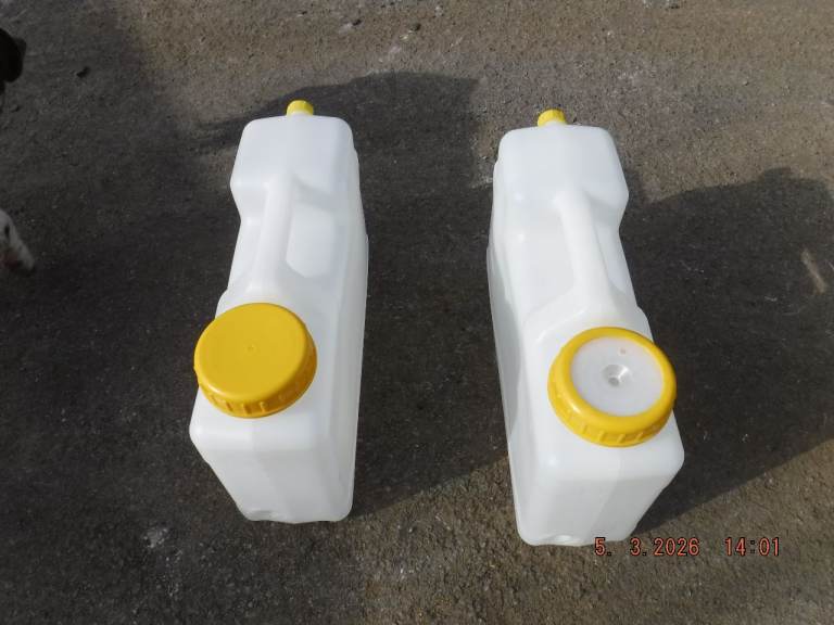 2 x 12 litre unused water bottles