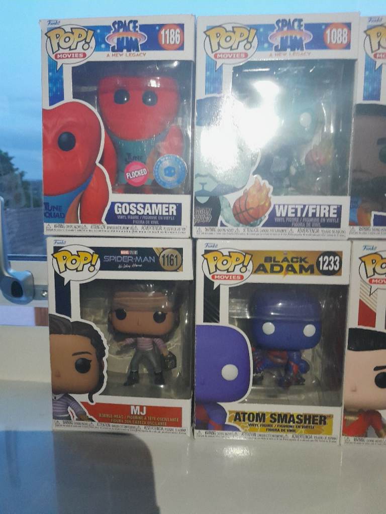 Funko Pop! Figures – Space Jam Gossamer & Wet/Fire, Spider-Man MJ, Black Adam Atom Smasher