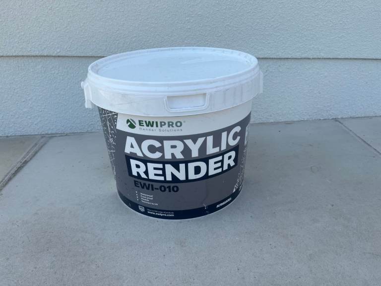 7 25kg tubs of EWIPRO Acrylic Render – EWI-010, New, Unopened