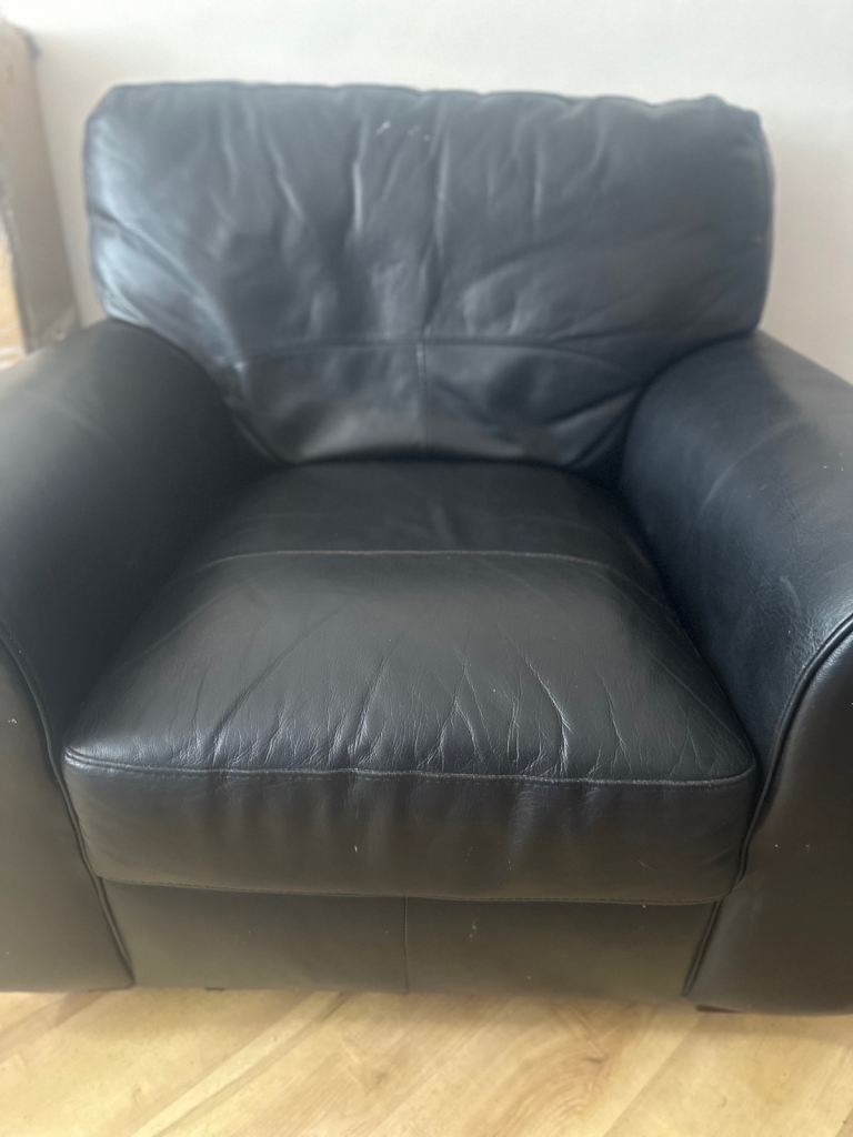 Black Leather Sofa