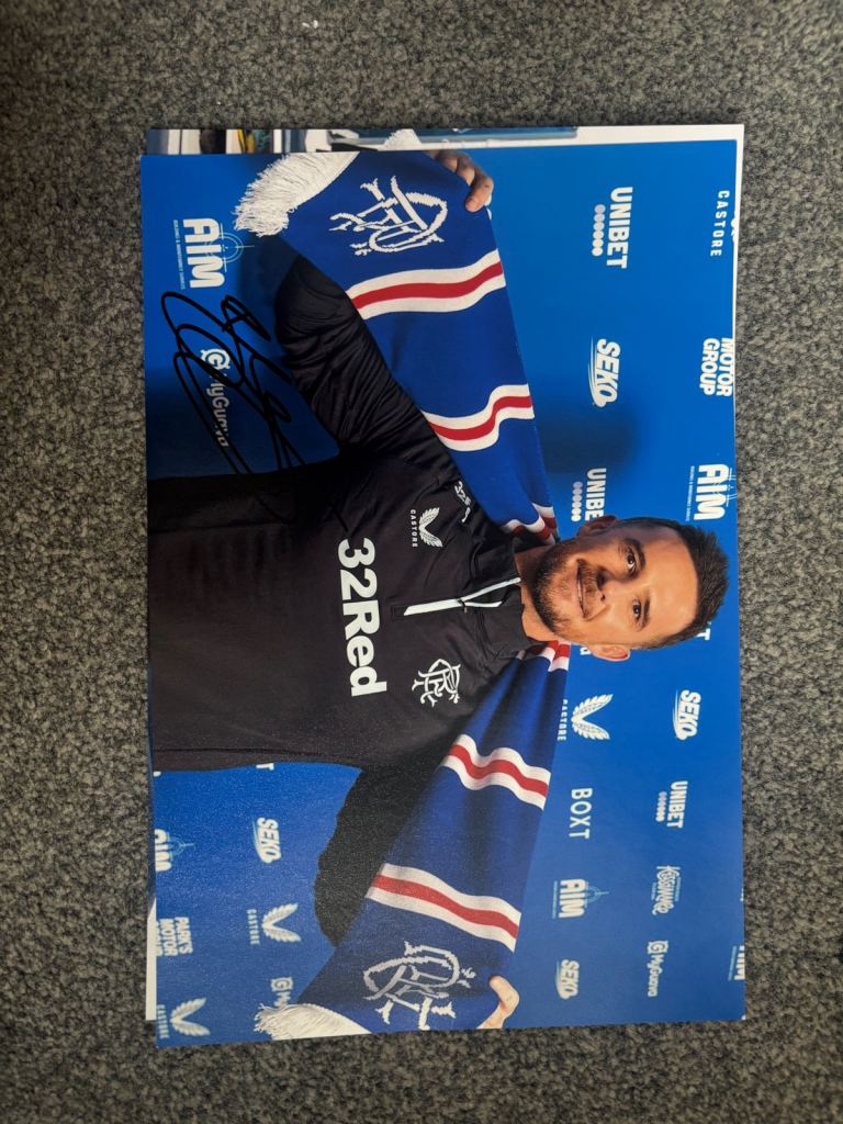 Barry Ferguson Hand Signed A4 Glasgow Rangers FC Print