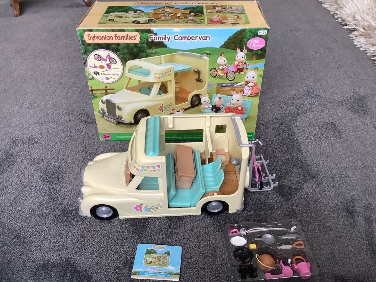 Sylvanian Families campervan.  With box and all small pieces.  Good condition