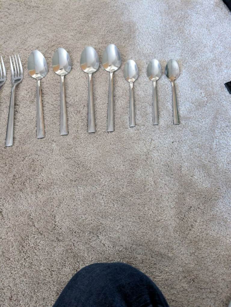 Silver Cutlery Set - Knives, Forks, Spoons, Good Condition