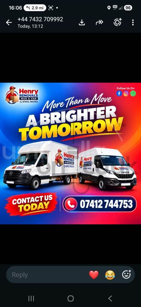 🚚 MAN AND VAN REMOVAL SERVICES, HOUSE MOVES 🏠 
