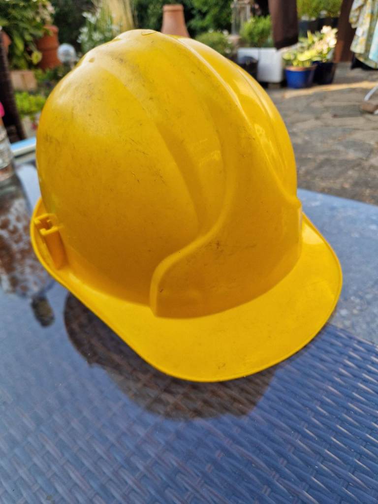 Vintage JSP Hard Hat Safety Helmet - Yellow, Fair Condition