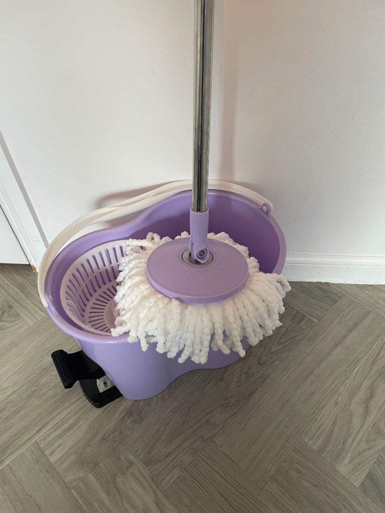 Spin Mop and Bucket Set - Purple, as new