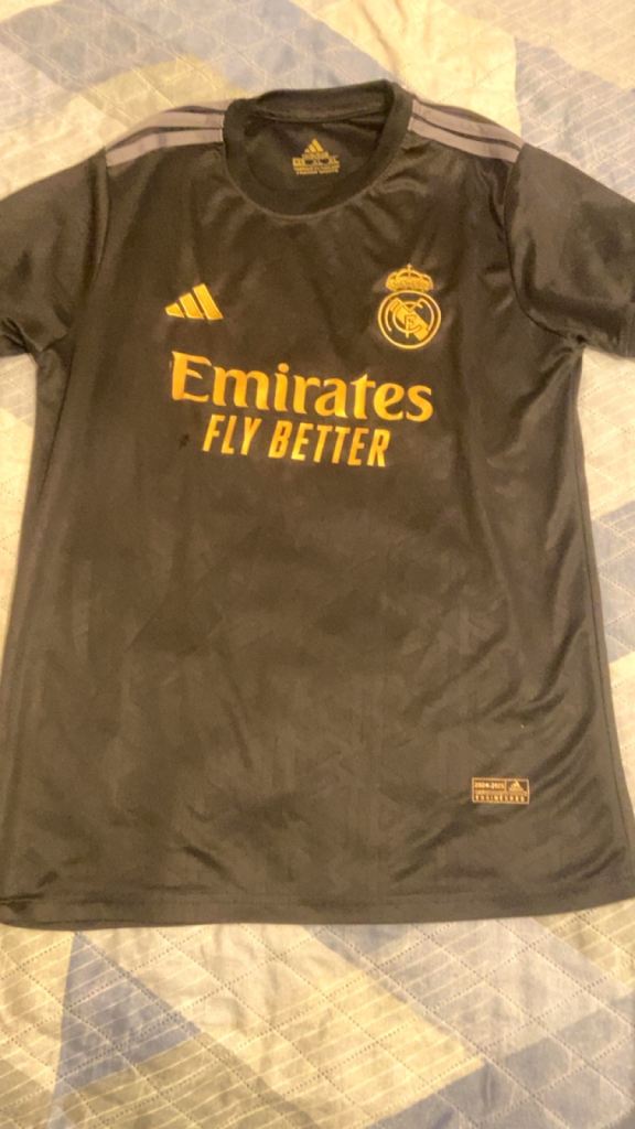 Adidas Real Madrid Football Shirt - Black, Size XL