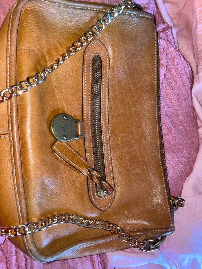 Mulberry handbag tan leather 