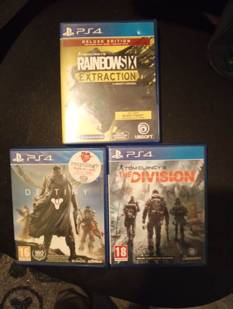 3 x PS4 Games Bundle: Rainbow Six Extraction, Destiny, The Division