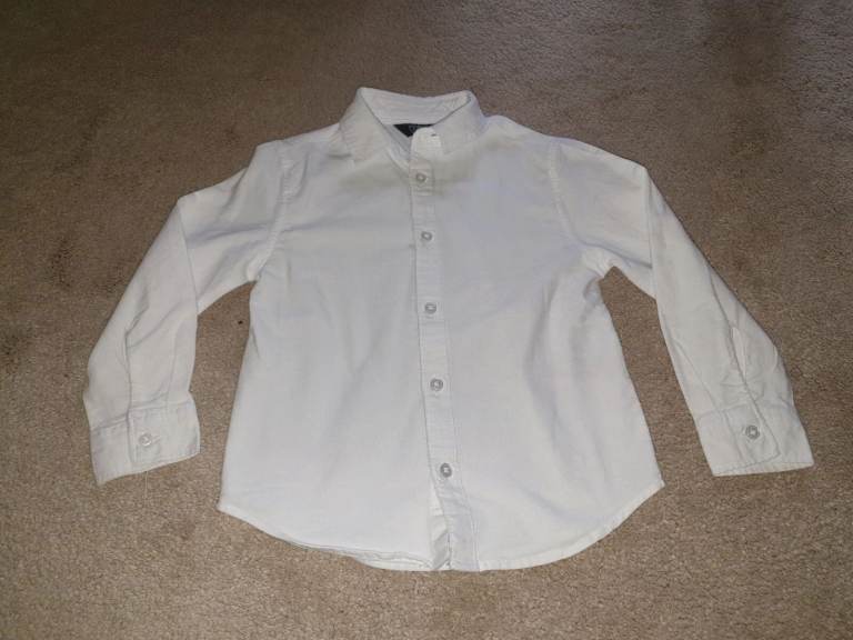 Primark White Coloured Boys Shirt (3-4 years)