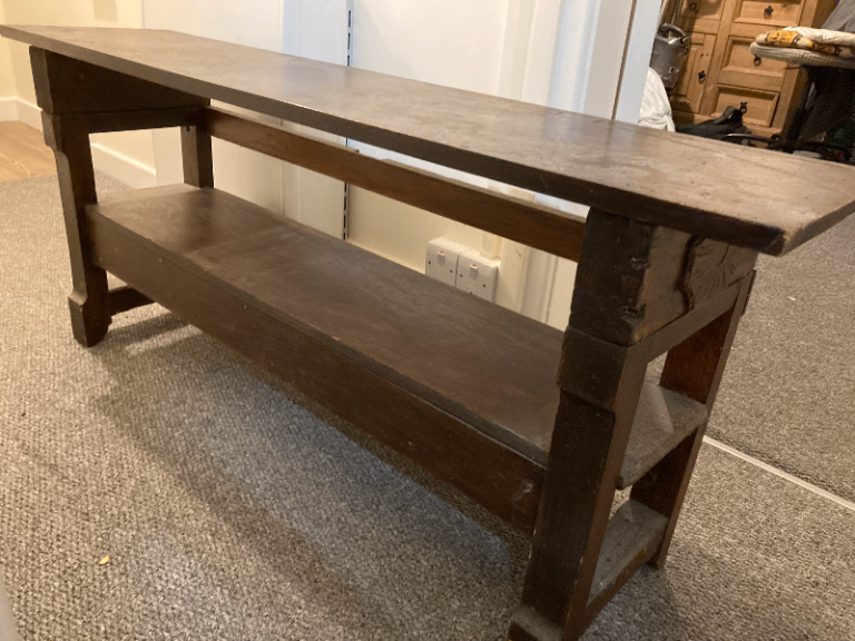 Church Pew side table antique 