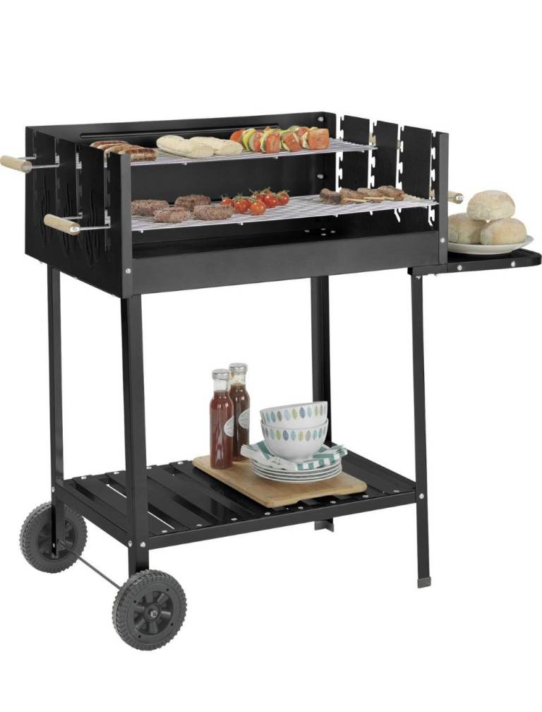 Deluxe Charcoal Rectangle Steel Party BBQ