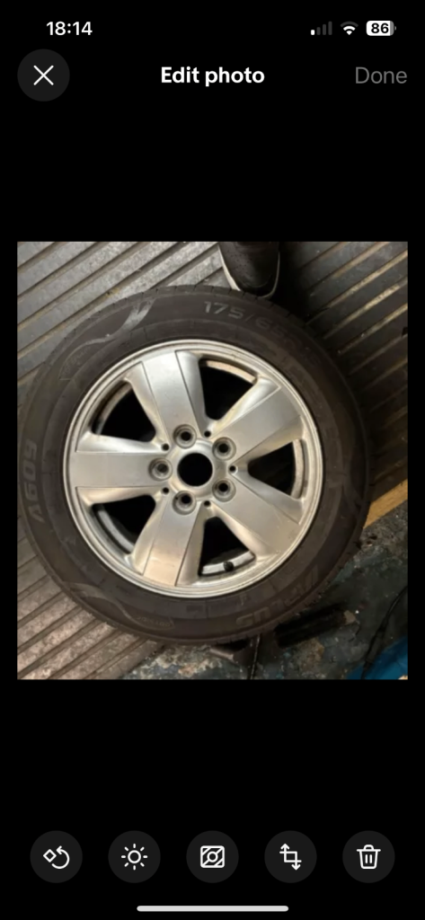 Genuine Mini 15” 5 Spoke Alloy Wheel Set of 4 With Tyres
