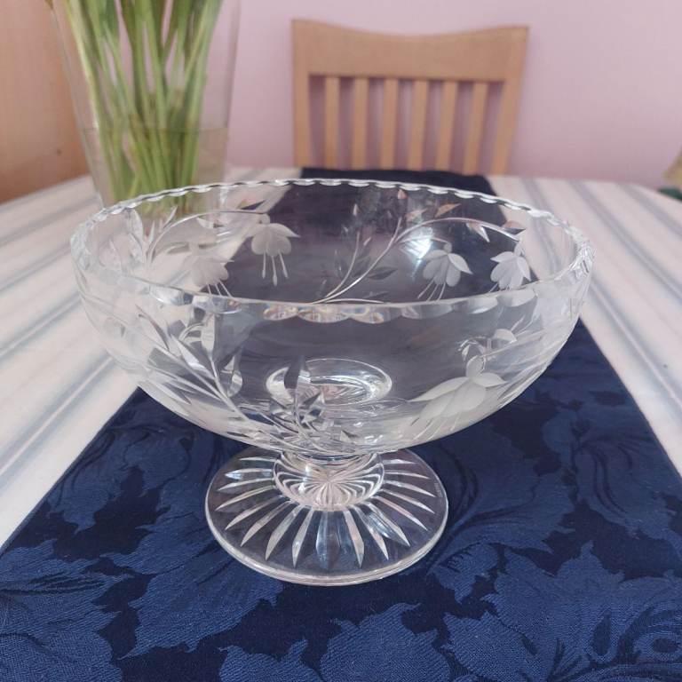Stuart Crystal Cascade Comport Pedestal Bowl Centrepiece