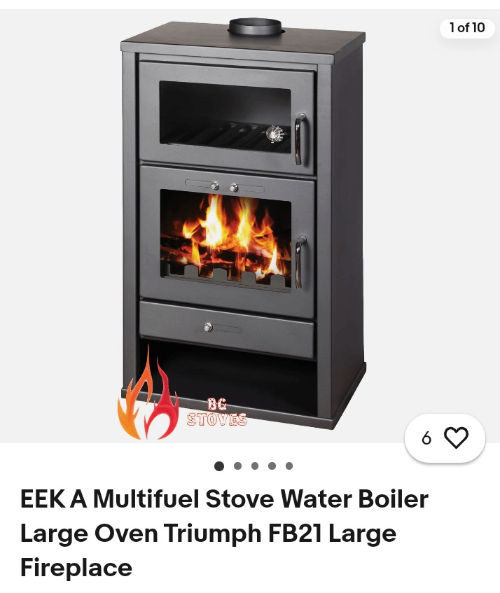 Triumph multi fuel burner with oven and back boiler 