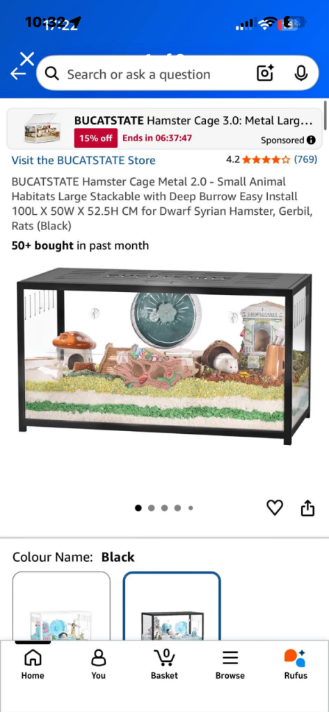 Hamster cage & accessories