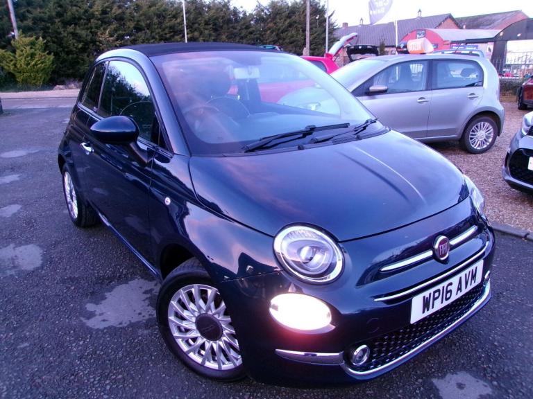 2016 Fiat 500 1.2 Lounge 2dr CONVERTIBLE PETROL Manual