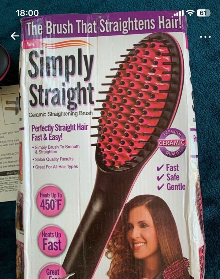 Simply Straight Ceramic Hair Straightening Brush