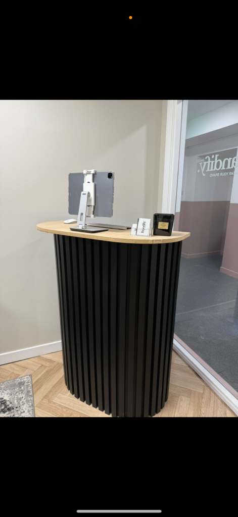 Custom built reception desk 