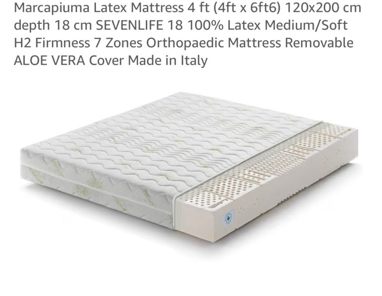 [ALMOST NEW] Marcapiuma super comfortable mattress 120x200 cm - White, Like New
