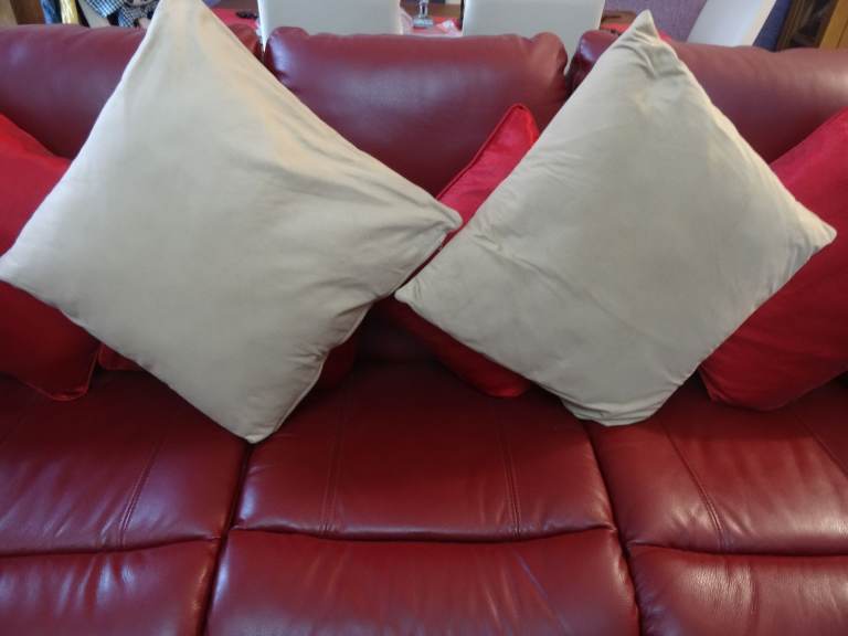 4 Large Faux Suede Cushions
