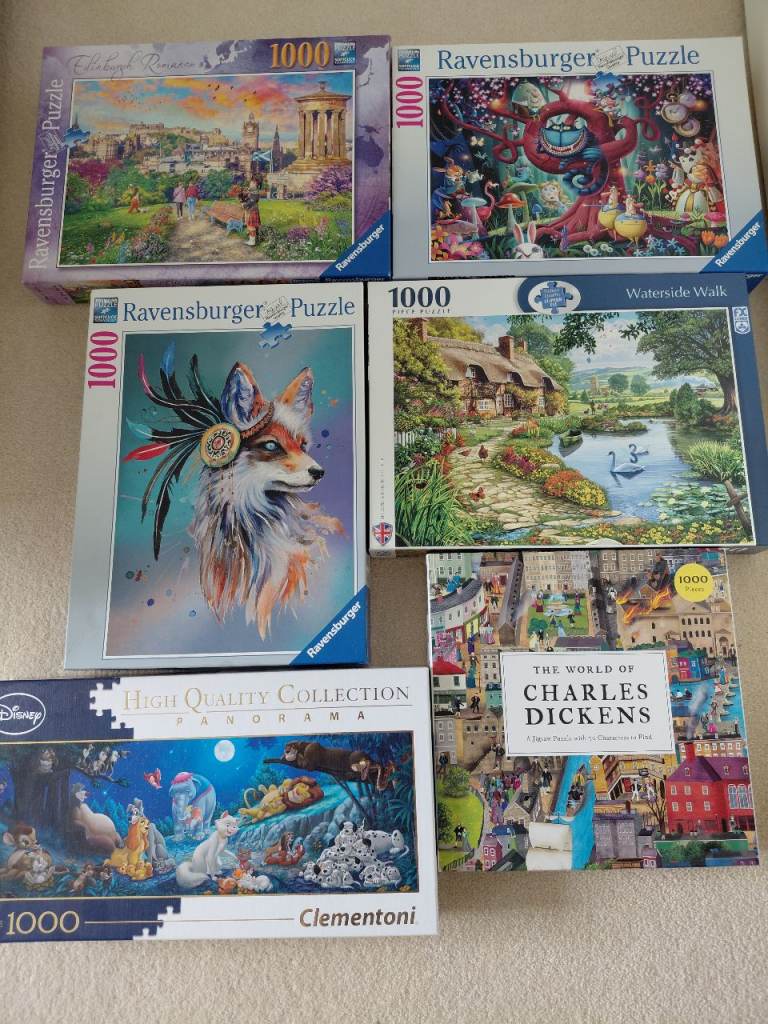 Jigsaw puzzles. 8 x 1000 and 1 x 500 pieces. £3 each