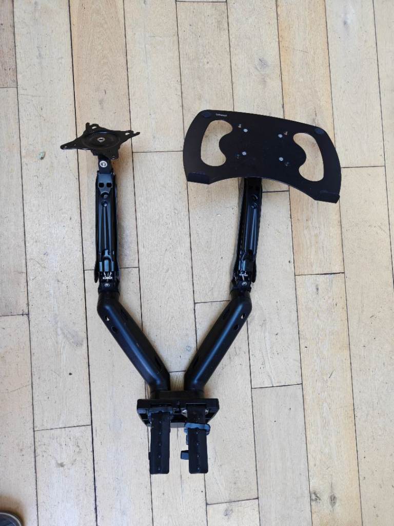 Dual Monitor Arm Double clamps Gas Spring VESA 100x100 and 80x80