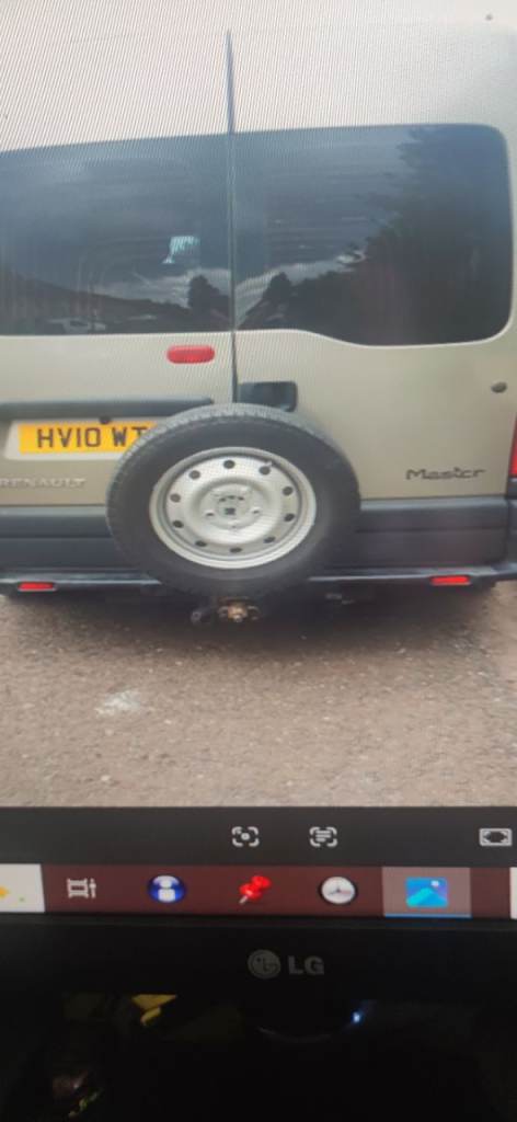 Campervan tow bar wheel carrier 
