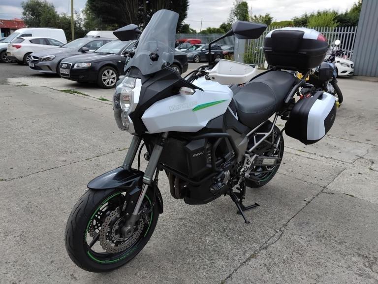 2012 12 KAWASAKI KLZ 1000 ACF VERSYS KLZ1000 LUGGAGE WHITE ADVENTURE TOURER