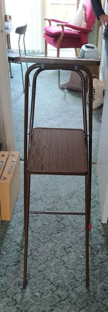 vintage two tier slide/cine projector stand