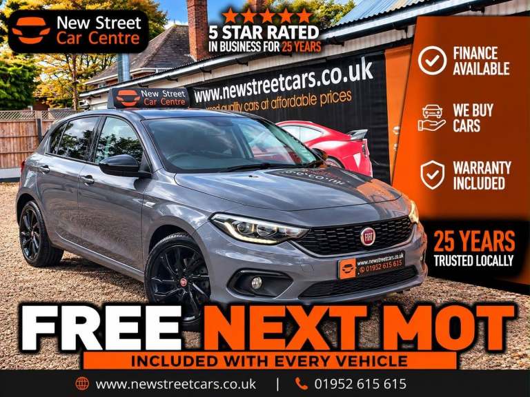 2018 Fiat Tipo 1.4 T-Jet S-Design Euro 6 (s/s) 5dr HATCHBACK Petrol Manual