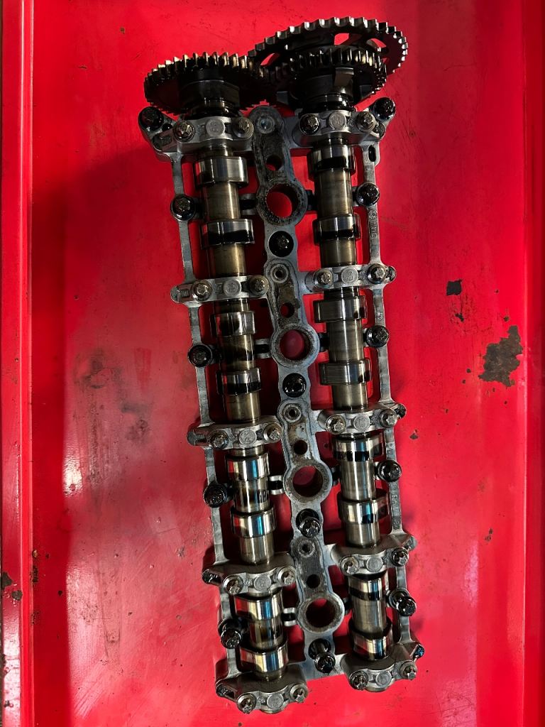 BMW n47 camshafts and carrier assembly