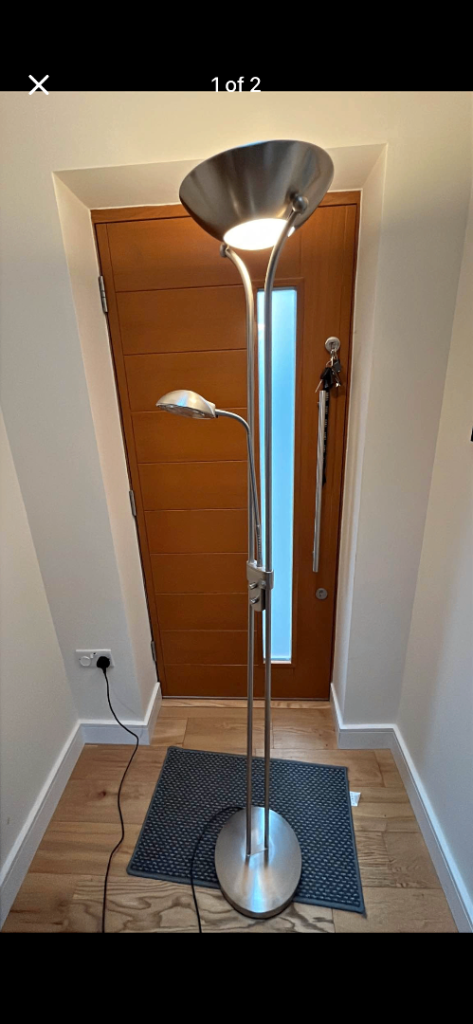 John Lewis silver floor lamp 