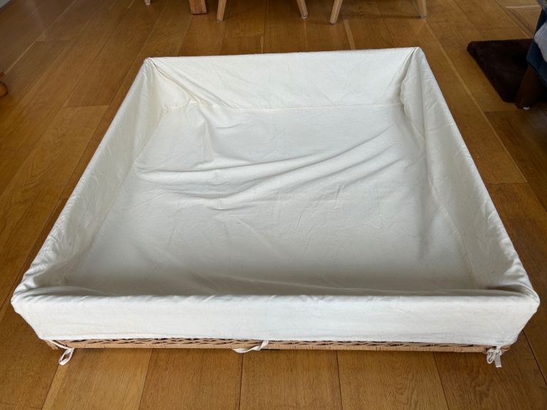 Under bed wicker storage unit