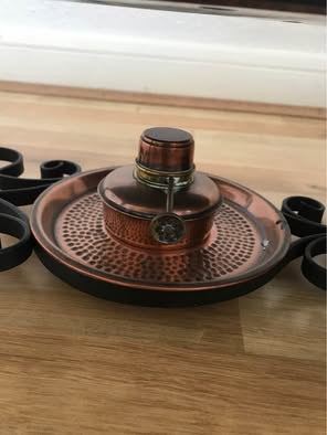 Morrocan copper metal food warmer antique