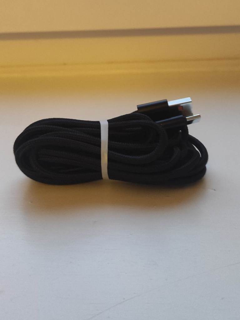 USB-A to USB-C Braided Charging Cable New– Black, New