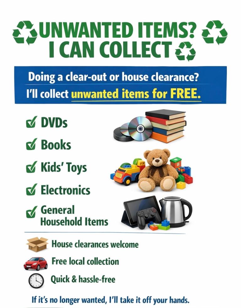 FREE House Clearance – Unwanted Items Collected